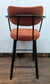 Set of 4 mixed colour bar stools (2 teal, 2 orange) for cafe / pub / restaurant
