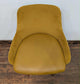 Set of 4 gold-yellow faux-leather tub counter stools for cafe / pub / restaurant