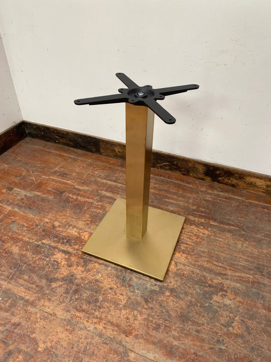NEW square table base in champagne gold