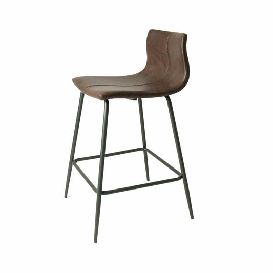 Pair of chestnut brown Barracuda Counter stools