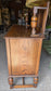 Vintage Oak Dresser / Brass Handles / 3 Drawers / 2 Cabinets