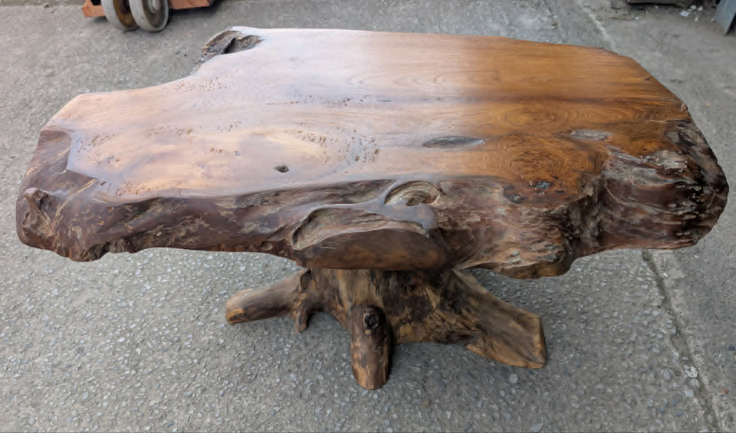 Small Root Wood Coffee Table / Live Edge (B)
