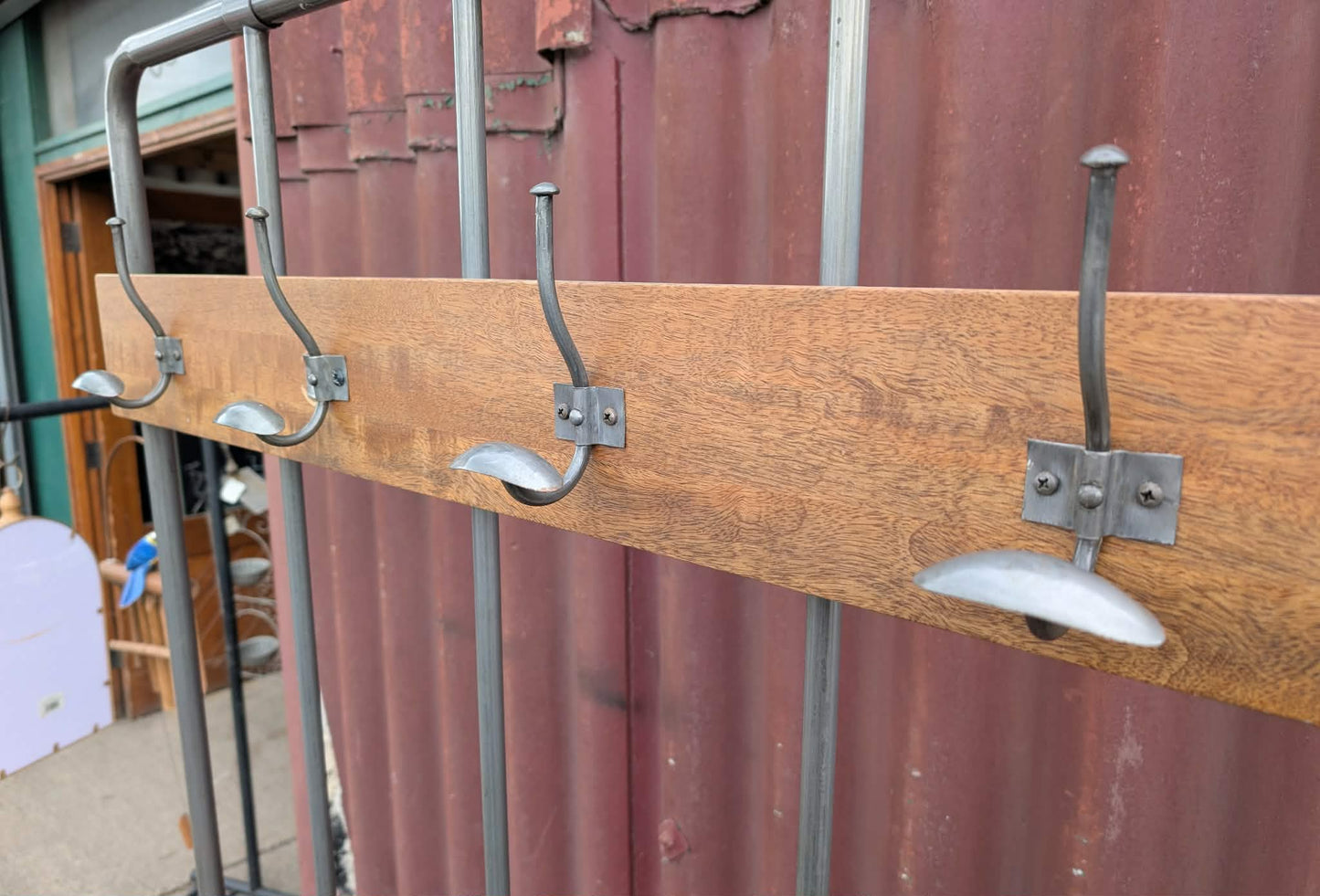Hallway Coat Rack / Shoe Storage / Mud Room Unit / Industrial Style