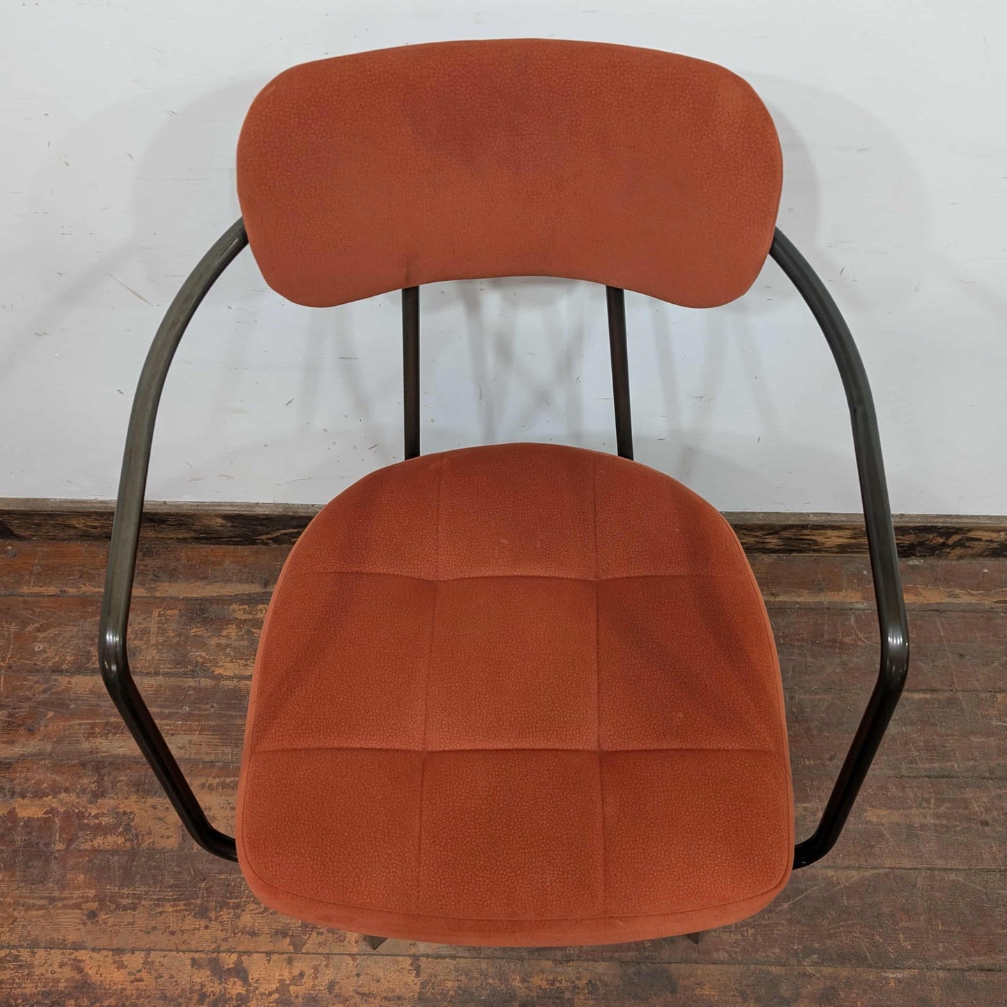 Set of 4 mixed colour bar stools (2 teal, 2 orange) for cafe / pub / restaurant