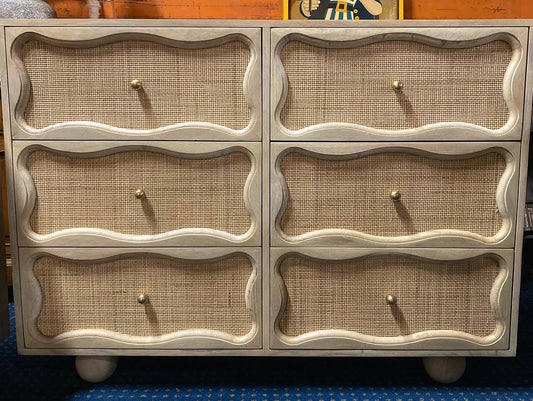 New Scandi style wavy chest of drawers