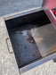 Red / Black Industrial Metal Storage Unit / Two Wheels