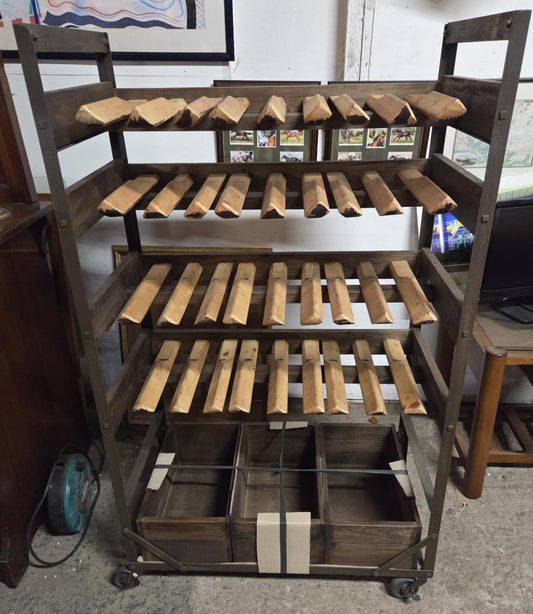 Rustic Wooden Slat Wine Rack / Storage