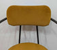 Set of 7 gold-yellow faux-leather counter stools for cafe / pub / restaurant