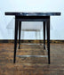 Check Pattern / Mirror Edge Poseur Table with Black Wooden Frame