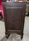 Small Ornate Dark Wood Cabinet / Vintage