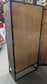 Standing Cabinet with Reeded Glass Doors / Metal Frame / Wood panels