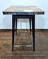 Check Pattern / Mirror Edge Poseur Table with Black Wooden Frame