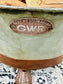Small GWR Style Metal Log Basket Firewood Holder Rustic Green & Brown Finish
