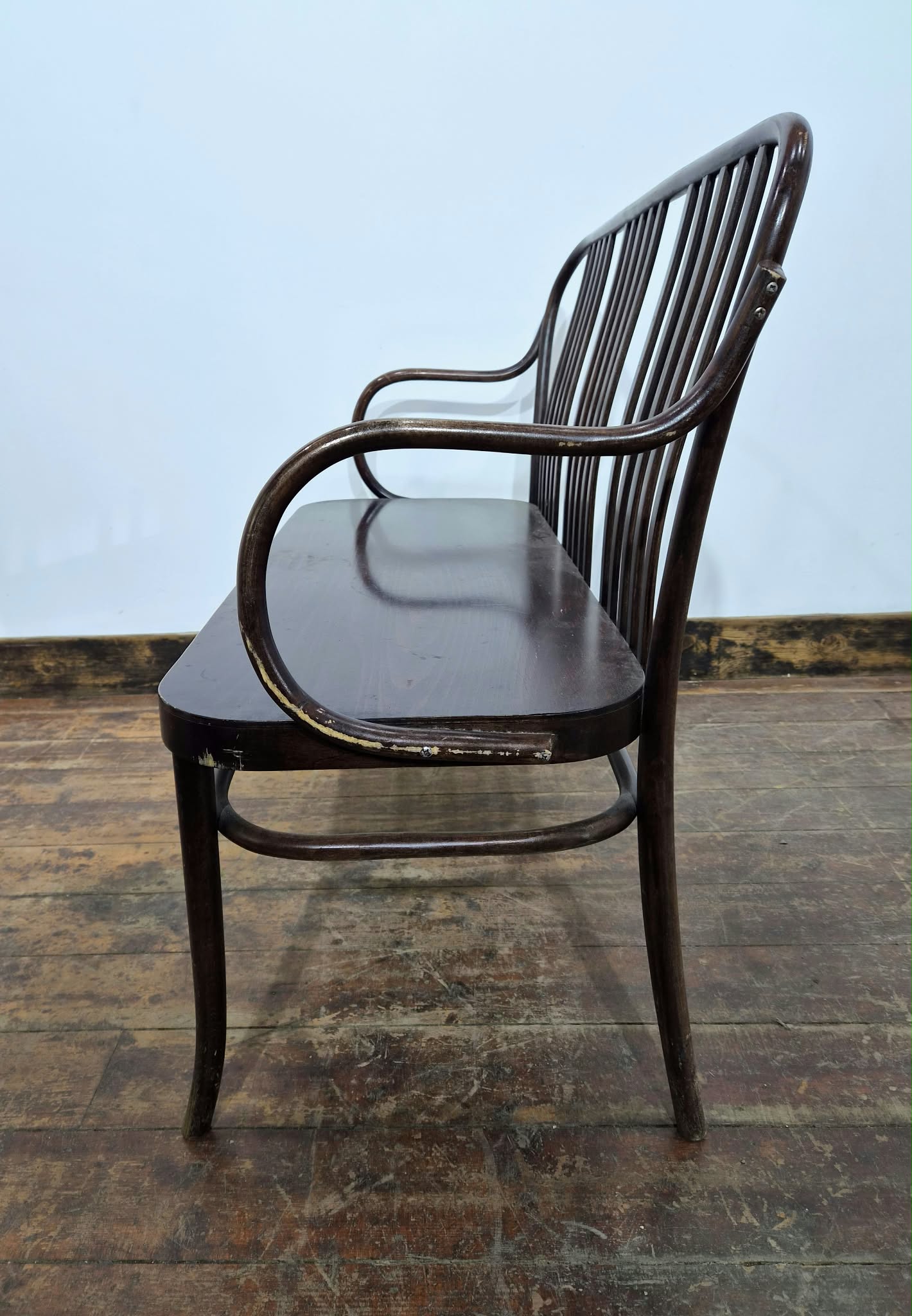 Pair of Dark Vintage Bentwood Benches