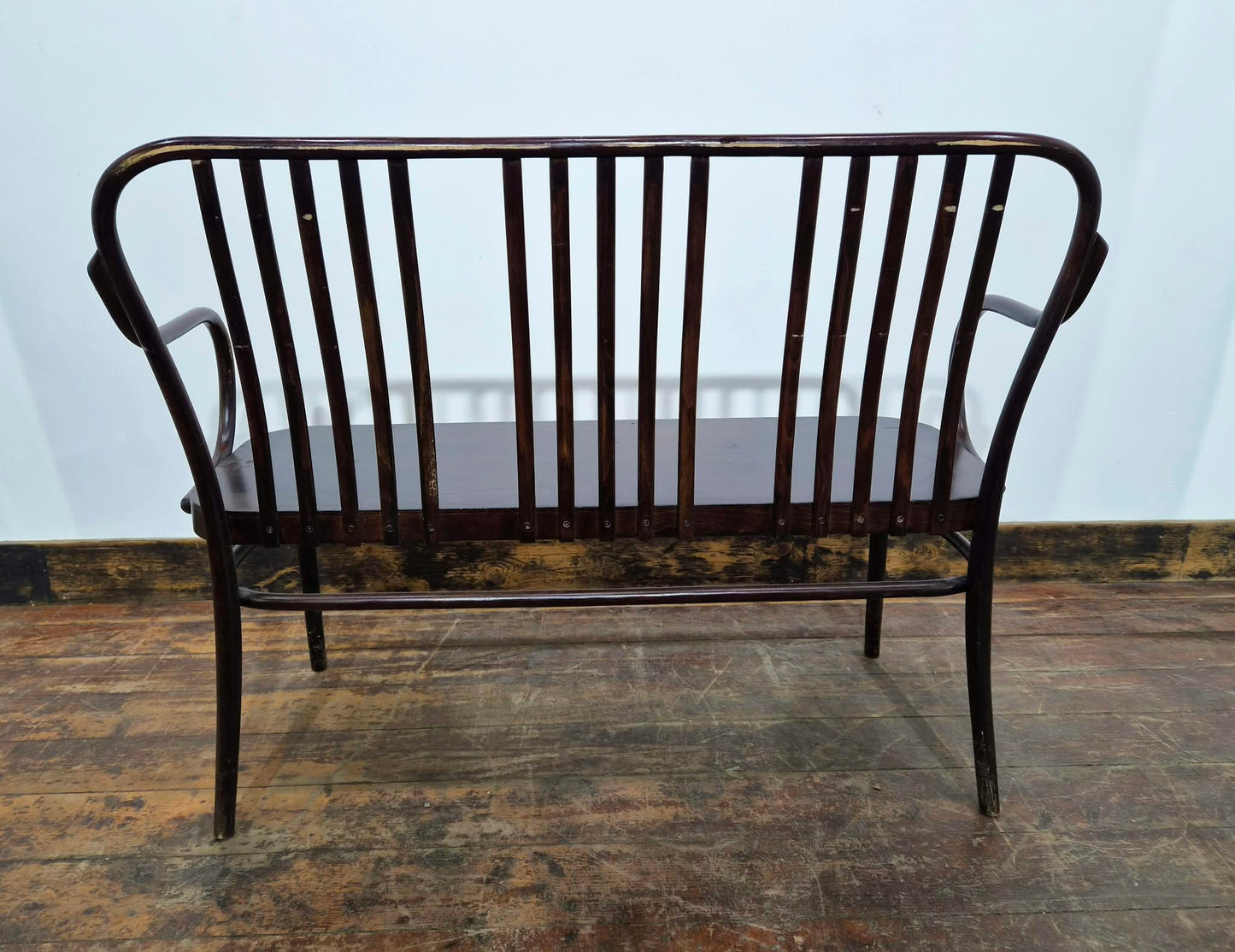 Pair of Dark Vintage Bentwood Benches
