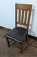 Set of Four Dining / Pub Chairs / Black Leather Seats