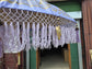 Handmade Bali Sun Parasol - Violet and Gold (Base not included)