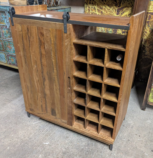 Wine Storage Unit / Sliding Rail Door / Home Bar / Man Cave
