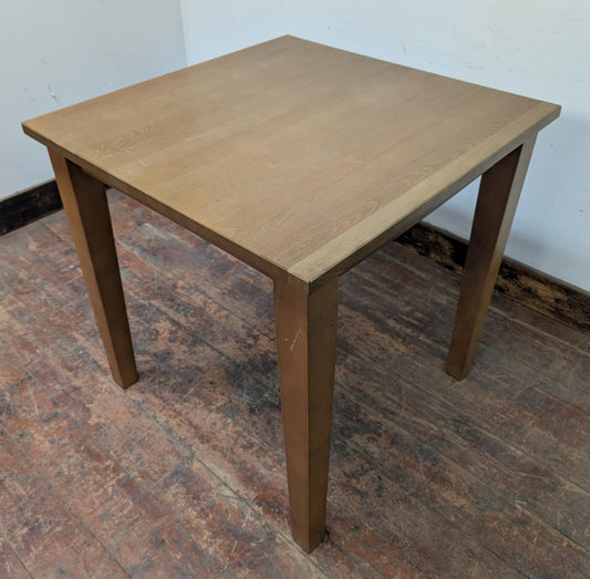 Small Square Wooden Dining Table in Light Wood