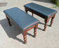 Small upholstered pub benches