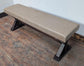 Medium Faux Leather Upholstered Wooden Bench / Beige