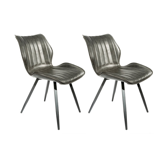 2 Alpha Grey Dining Chairs