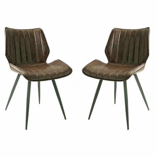 2 Alpha Chestnut Dining Chairs