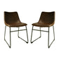 Pair of Chestnut Cooper Vegan Leather Dining Chairs