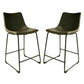 Pair of Cooper Grey Vegan Counter Stools