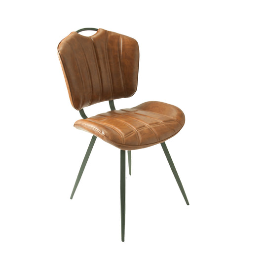 Healey Tan Vegan Leather Dining Chairs