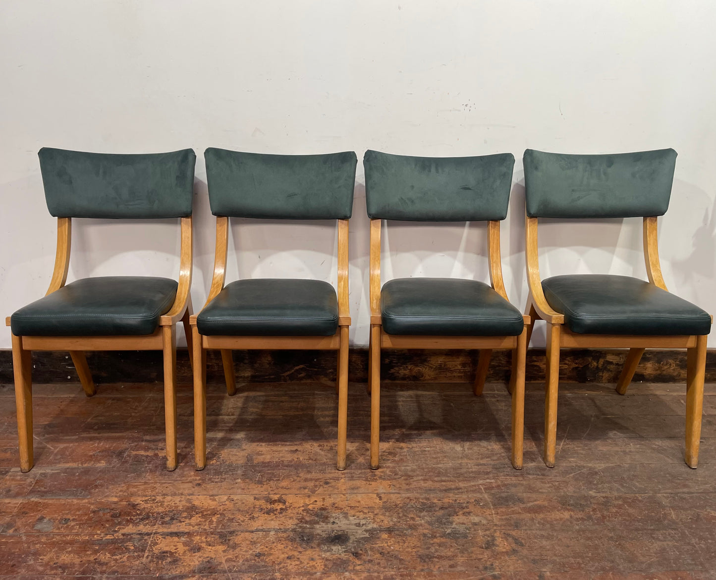 4 stylish green dining chairs for pub / cafe / restaurant
