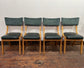 4 stylish green dining chairs for pub / cafe / restaurant