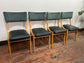 4 stylish green dining chairs for pub / cafe / restaurant