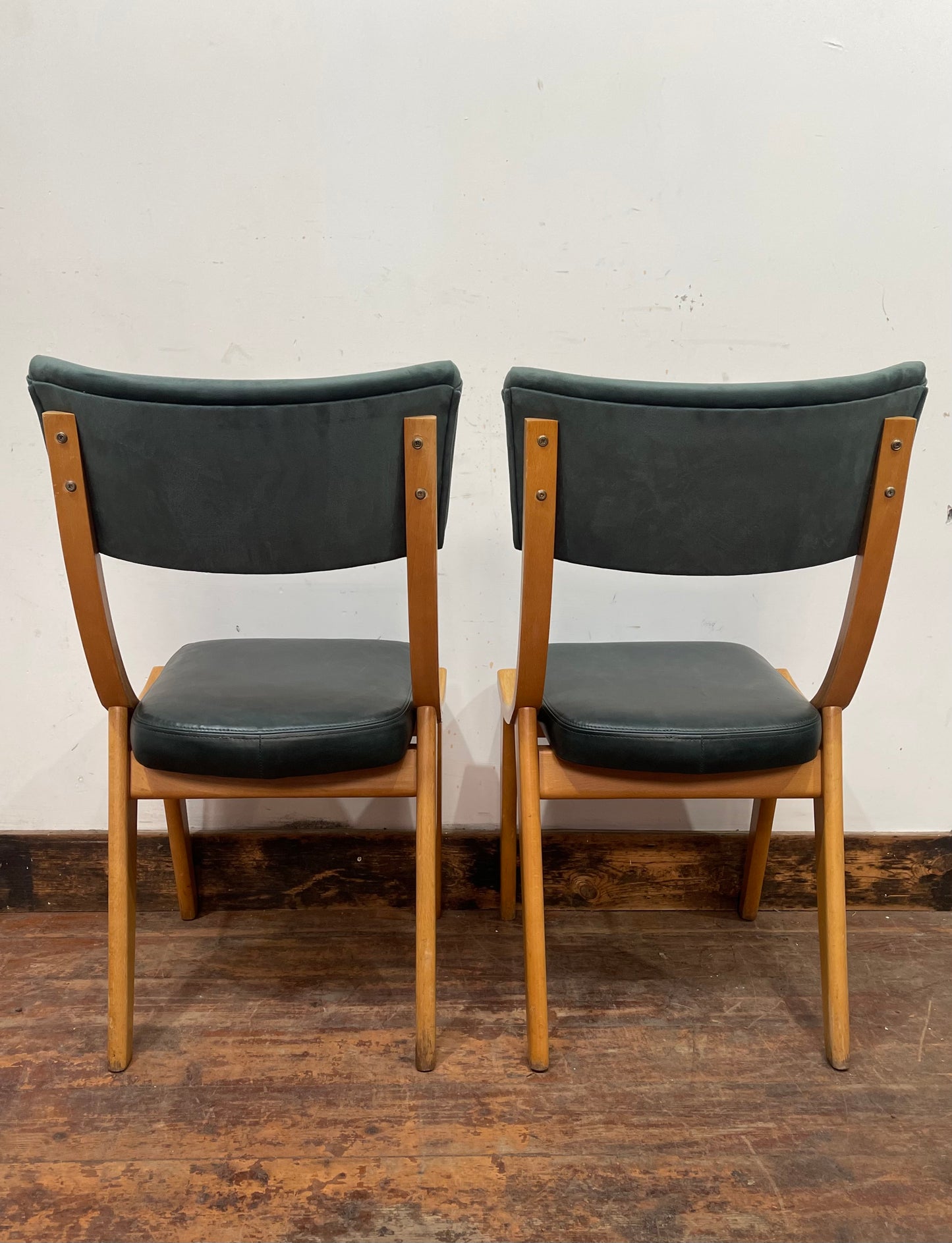 4 stylish green dining chairs for pub / cafe / restaurant