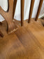 Compact dining table set with 4 chairs - retro style / light wood
