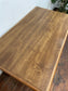 Compact dining table set with 4 chairs - retro style / light wood