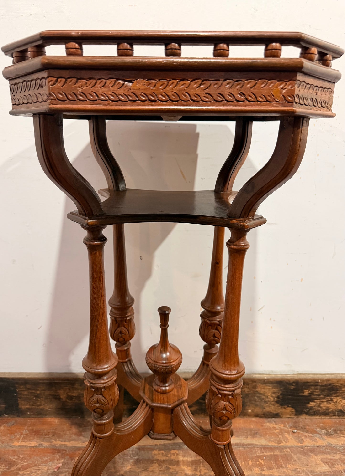 Vintage antique decorative wooden plant stand