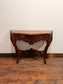 Vintage carved wooden hall table with flower detail