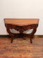 Vintage carved wooden hall table with flower detail