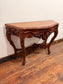 Vintage carved wooden hall table with flower detail