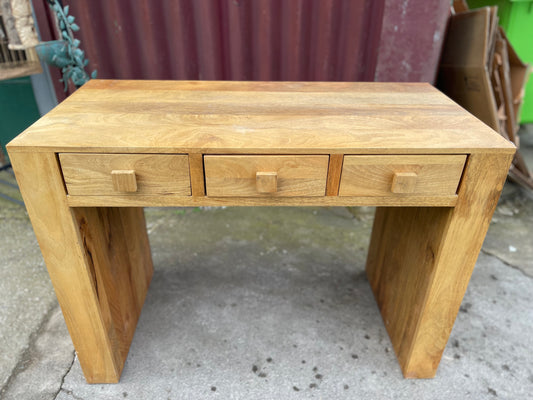 Solid wood desk with 3 drawers (ex-Oak Furnitureland)