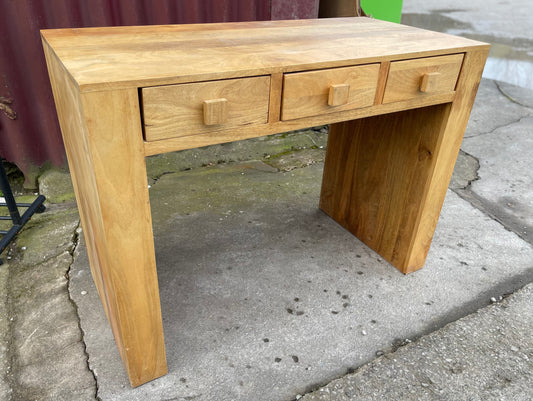 Solid wood desk with 3 drawers (ex-Oak Furnitureland)