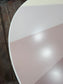 Modern Round Accent Side Table / Wooden Base with Pastel Geometric Top