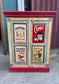 Quirky hand painted cabinet with retro / vintage style adverts