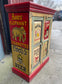 Quirky hand painted cabinet with retro / vintage style adverts