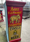 Quirky hand painted cabinet with retro / vintage style adverts