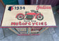 Quirky hand painted cabinet with retro / vintage style adverts