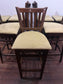Set of 7 Solid Wood Bar Stools Kitchen Breakfast Bar Chairs Pub Café Seating