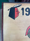 Quirky hand painted cabinet with retro / vintage style adverts