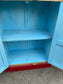 Quirky hand painted cabinet with retro / vintage style adverts
